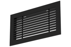 Aluminiowa krata prętowa - ze sprężynami ciernymi - 600x150 mm - RAL 9005