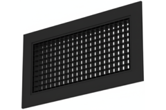 Aluminiowa kratka ścienna ze stałą kratką - ze sprężynami ciernymi - 300x100 mm - RAL 9005