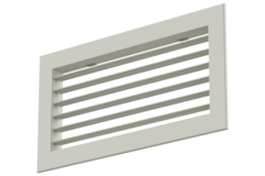 Aluminiowa pojedyncza regulowana kratka ścienna - ze sprężynami ciernymi - 800x200 mm - RAL 9010