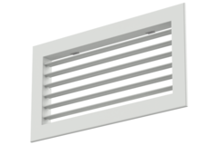 Aluminiowa pojedyncza regulowana kratka ścienna - ze sprężynami ciernymi - 800x200 mm - RAL 9016