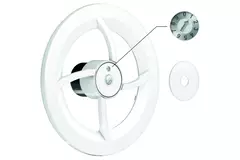Wentylator łazienkowy Solara z termowentylatorem - średnica 100 mm - biały matowy
