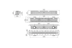 Bezramkowy nawiewnik szczelinowy Ergovent 1050 mm o średnicy przyłącza 75 mm - modułowy - 2 szczeliny
