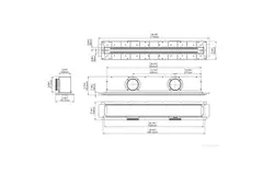 Bezramkowy nawiewnik szczelinowy Ergovent 1050 mm o średnicy przyłącza 125 mm - klimatyzacja - 2 szczeliny