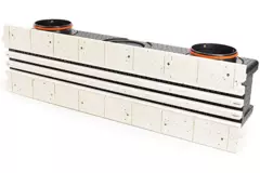 Żaluzja bezramowa Ergovent 1000 mm z przyłączem o średnicy 150 mm - klimatyzacja - 3 szczeliny