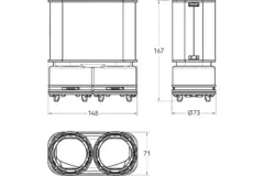 Reduktor Ubbink Air Excellent 2x 23C - 55SC