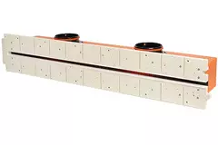 Ergovent wbudowana bezramkowa kratka liniowa 1050 mm z przyłączem 125 mm - klimatyzacja - 1 szczelina