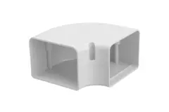 Kolanko płaskie ClimaConnect 90° do kanału montażowego 100 mm - RAL 9010