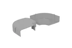 Kolanko płaskie ClimaConnect 90° do kanału montażowego 100 mm - RAL 9010
