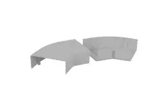 Kolanko płaskie ClimaConnect 45° do kanału montażowego 75 mm - RAL 9010