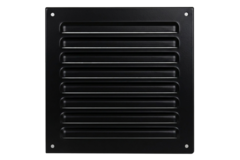 Kratka zewnętrzna kwadratowa 150x150 mm aluminium - RAL9005 30% połysk