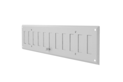 Kratka ścienna regulowana 400x100 mm metalowa - RAL 9016