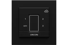 Czarna pokrywa do podtynkowego czujnika kontrolnego Orcon CO₂ 15RF