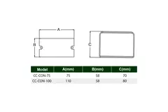 Łącznik ClimaConnect do kanału montażowego 100 mm - RAL 9010
