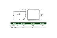 Kolanko płaskie ClimaConnect 90° do kanału montażowego 100 mm - RAL 9010