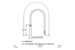 Przewodowy czujnik temperatury Belimo PT1000 50x6 mm - 2 metry - 01CT-1BH