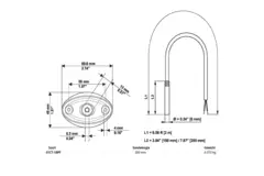 Przewodowy czujnik temperatury Belimo PT1000 200x6 mm - 2 metry z kołnierzem montażowym - 01CT-1BPF
