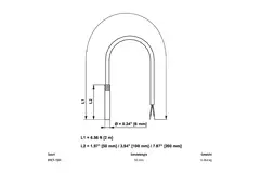 Przewodowy czujnik temperatury Belimo Ni1000TK5000 50x6 mm - 2 metry - 01CT-1DH