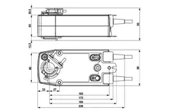 Siłownik zaworu obrotowego Belimo ze sprężyną powrotną 24-240 V - 20 Nm - SFA-S2