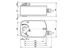 Siłownik zaworu modulowanego Belimo ze sprężyną powrotną 24 V - 2-10 V - MP-Bus - 4 Nm - LF24-SR