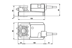 Siłownik zaworu obrotowego Belimo 24 V - otwieranie/zamykanie i 3-punktowy - 20 Nm - SM24A