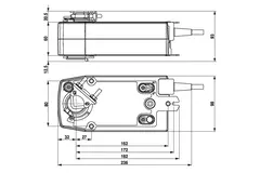 Siłownik zaworu obrotowego Belimo ze sprężyną powrotną 24-240 V - 20 Nm - SFA