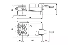 Siłownik zaworu modulowanego Belimo 24 V - 2-10 V - 20 Nm - SM24A-SR