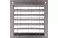 Zewnętrzna kratka ścienna aluminiowa 100x100 mm - Aluminium