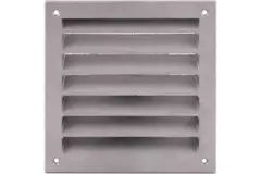 Zewnętrzna kratka ścienna aluminiowa 100x100 mm - Aluminium