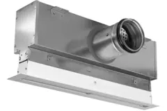 Kratka aluminiowa z 3 regulowanymi osłonami – 1000 mm – RAL 9016 + izolowana komora z przepustnicą regulującą przepływ powietrza