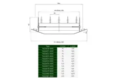 Kratka kanałowa ClimaConnect z pojedynczą regulacją, 1025 x 125 mm, do rur o średnicy od 315 do 900 mm – RAL 9005