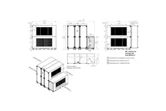Centraly wentylacyjne Maxivent WTW z kołem cieplnym o wydajności 7600 m³/h, z baterią DX, poziome, z lewym montażem – RHE 7600 H ODJL T 02