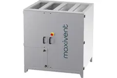 Centrale wentylacyjne Maxivent WTW z kołem cieplnym o wydajności 4200 m³/h, z baterią ciepłej wody, pionowe, po lewej stronie  – RHE 4200 V WOJL