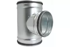 Trójnik Ø 125 mm z króćcem Ø 125 mm do przewodu spiralnego (90°)