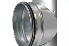 Trójnik Ø 125 mm z króćcem Ø 125 mm do przewodu spiralnego (90°)