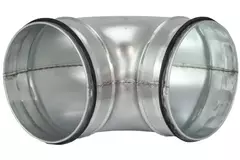 Kolano spiralne okrągłe krótkie 90° Ø 80 mm do przewodu spiralnego