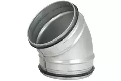 Kolano spiralne okrągłe krótkie 45° Ø 125 mm do przewodu spiralnego