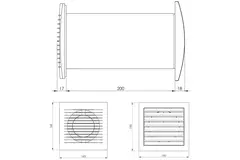 Wentylator Ø128 mm Biały z termostatem – SPKT125