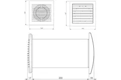 Wentylator Ø103 mm Biały z termostatem – SPKT100