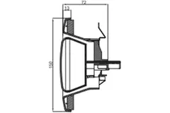 Zawór wyciągowy Zehnder z tworzywa sztucznego 125 mm, kość słoniowa - STC 100/125