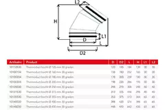Thermoduct 13 mm średnica kolanka 315 mm izolacja 30 stopni