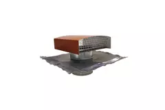 Komin wentylacyjny Econox CTM Ø 125 mm aluminiowy czerwony z kołnierzem przeciwdeszczowym