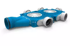 Rozdzielacz kompozytowy UniflexPlus 5x Ø90mm z króćcem poziomym Ø125mm