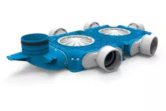 Rozdzielacz kompozytowy UniflexPlus 5x Ø90mm z króćcem pionowym Ø125mm