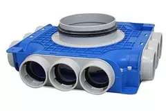 Podrzędna skrzynka rozdzielcza Vent-Axia Uniflexplus 12 x Ø69mm z przyłączem bocznym Ø125mm