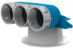 Rozdzielacz anemostatu Vent-Axia Uniflexplus 3 x Ø69 mm z wylewką Ø125 mm