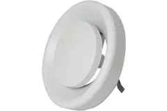Zawór wyciągowy Zehnder z tworzywa sztucznego 125 mm w kolorze białym - STK 1 100/125