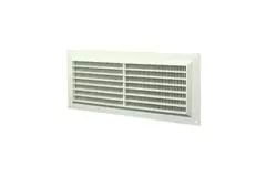 Kratka wentylacyjna prostokątna z kratą 130x300 biała - VR1330