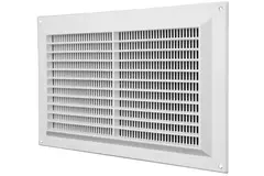 Kratka wentylacyjna prostokątna z kratą 250x170 biała - VR2517