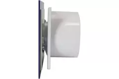 Air Roxy wyciągowy wentylator łazienkowy ze średnicą przyłącza 100 mm z czujnikiem wilgotności i timerem - panel przedni z niebieskiego plastiku