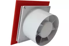 Air Roxy wyciągowy wentylator łazienkowy ze średnicą przyłącza 100 mm - panel przedni z czerwonego plastiku